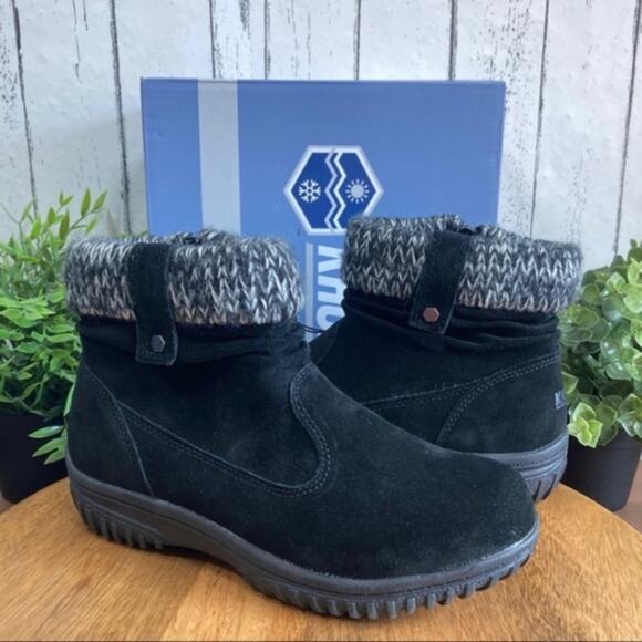 Khombu Laura Suede Leather All Weather Bootie Boots Size 6 - Picture 1 of 6